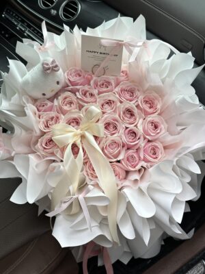 33支 粉色永生花 花束