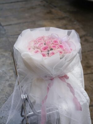 粉色永生花花束